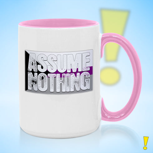 Assume Nothing Demisexual Pride Flag Color Accent Mug